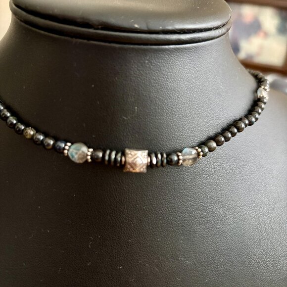 Handmade Semi-Precious Stone Necklace - 18" with 2in Extender Chain - Picture 4 of 4